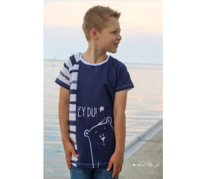 French Terry - Emmapünktchen Herr Pfeiffer EY DU Panel blau